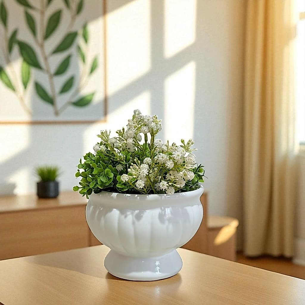 Vaso para Arranjo Enfeite de Cerâmica Decoração Casa Flores Secas Mesas Cozinhas Festa Aparador Rack