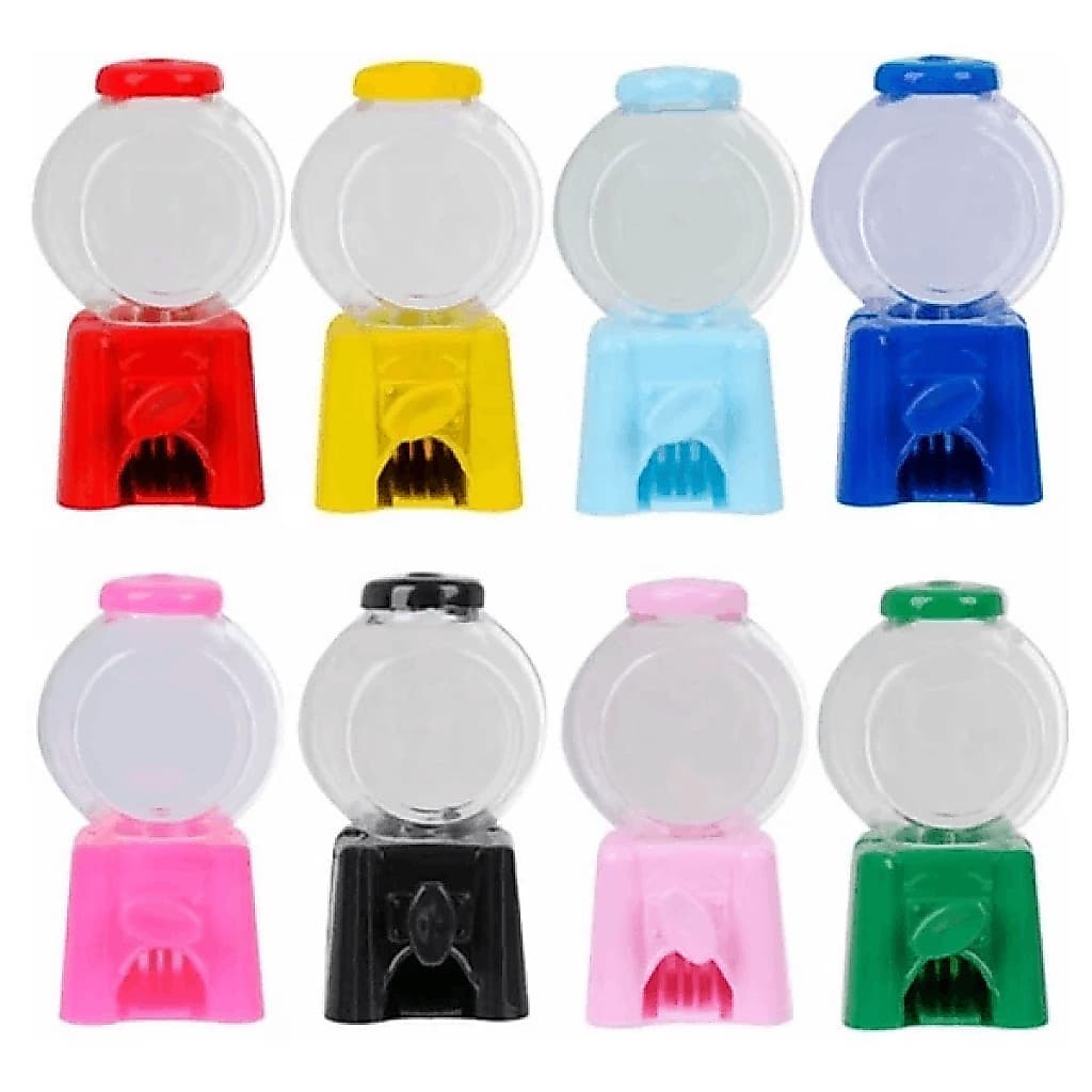 Kit 24 Unid - Mini Baleiro Candy Machine Diversas Cores para Decoração e Lembrancinhas Doces Mini Balas Balinhas Festas