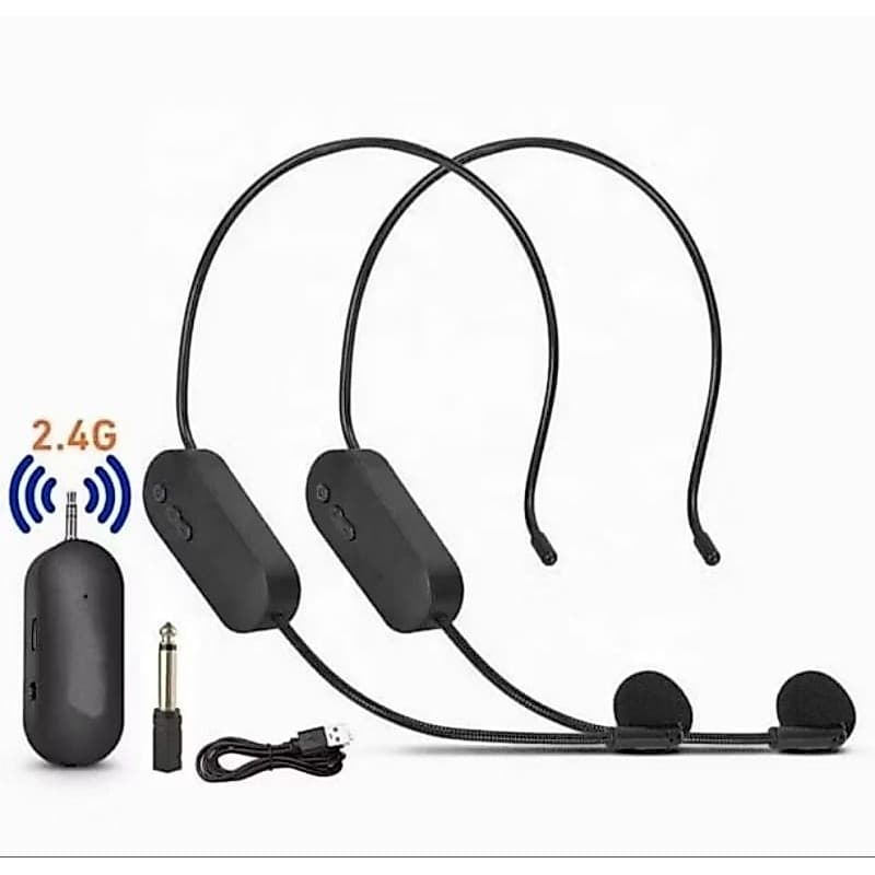 Microfone de cabeça sem fio UHF com adaptador receptormini plugue adaptador para pl0 HY-01