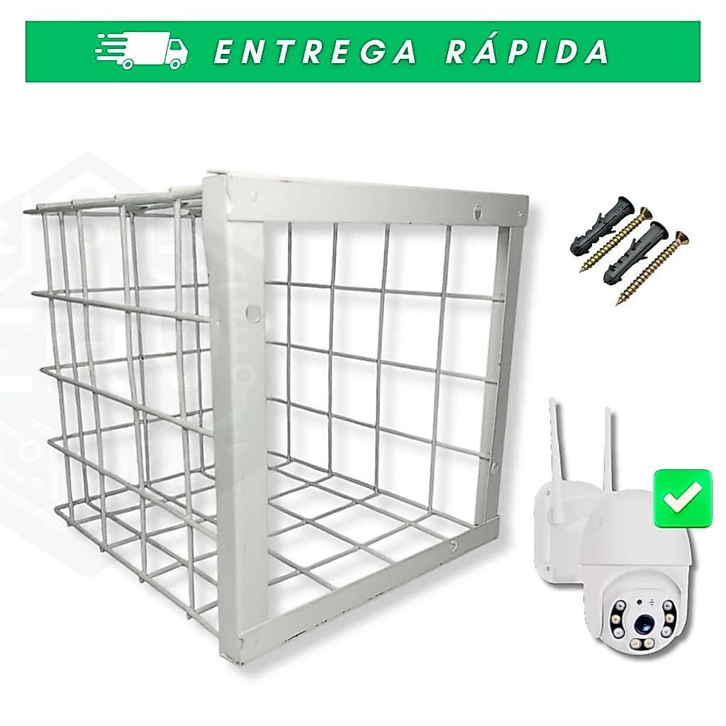 Grade Quadrada 022GG Grande Tipo Gaiola Speed Dome Branco & Preto Reforçada | Prática & Resistente