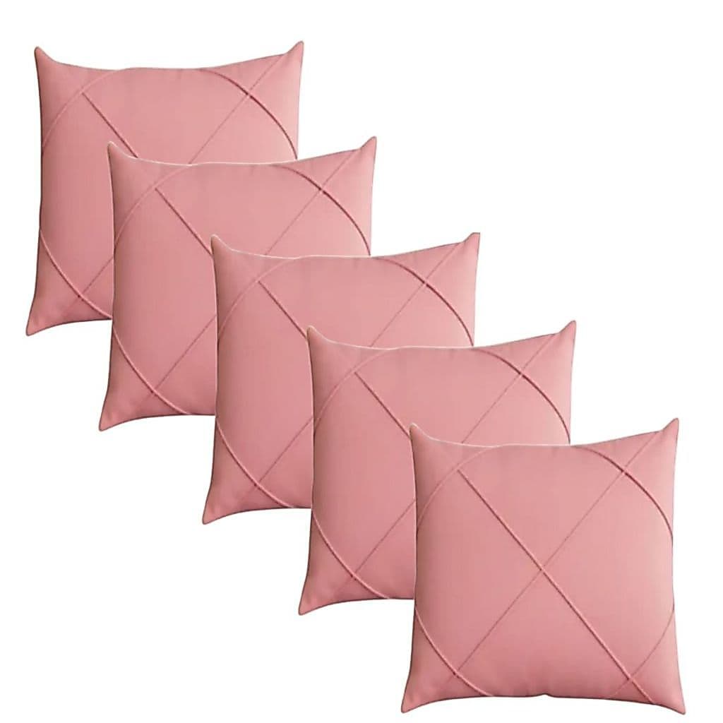 Kit 5 Almofadas Cheias em Suede Drapeada 45x45cm Decorativas