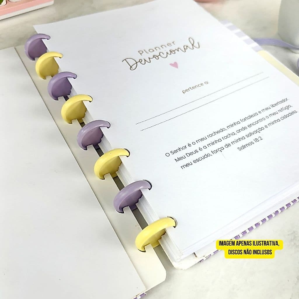 Miolo Planner Devocional Bíblico Sistema Inteligente de Disco Amor Infinito Cadernos Edição 2026
