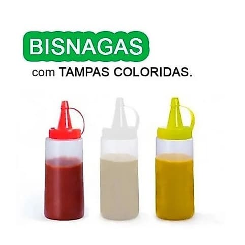 Kit 3 Bisnaga para molhos Tubo maionese mostarda ketchup TOP