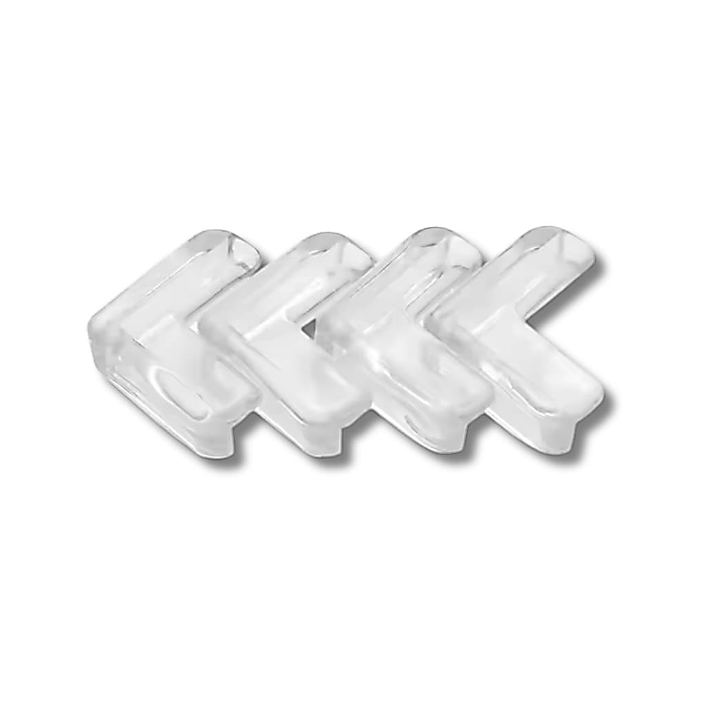 Kit 4 Protetor De Quina Silicone Transparente Adesivo Canto De Mesa Móveis Casa Segura