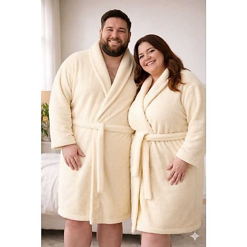 Roupão Plus Size Para Adulto Extra Macio XXG Unissex