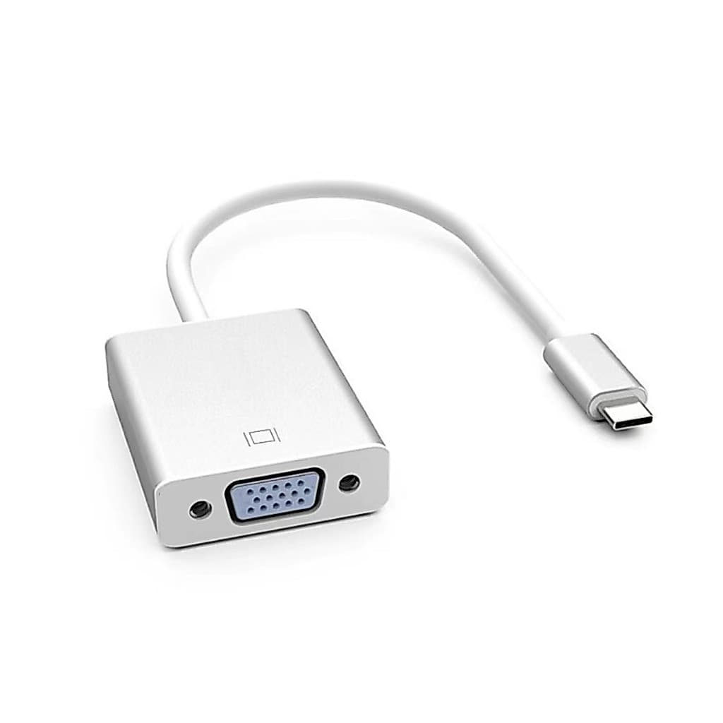 Adaptador Conversor Usb-c 3.1 Type-c Macho Para Vga Fêmea Tipo C Conversor HDTV Fêmea 4k