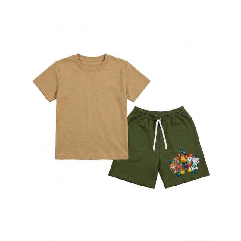 conjunto menino, roupa, Mickey, patrulha canina camiseta, bermuda, conjunto, infantil, conjunto verão