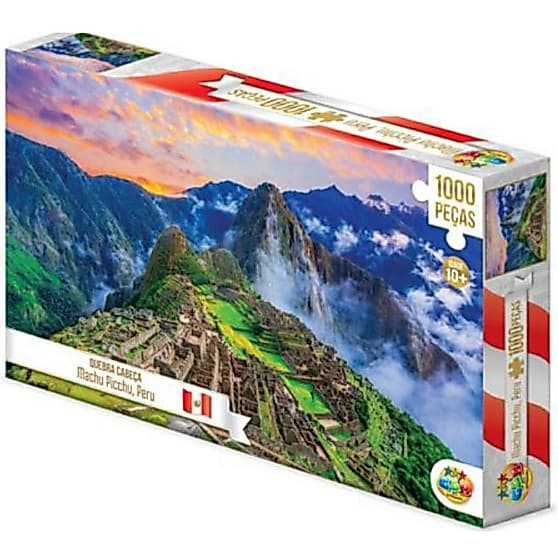 Quebra cabeça 1000 peças Machu Picchu Peru GGB Brinquedos Educativos para Meninos e Meninas dia  das Crianças Presente de Aniversário Nível Difícil Montar Estampas Divertidas Lugares do Mundo Presente de Aniversário Presente de Natal Papai Noel