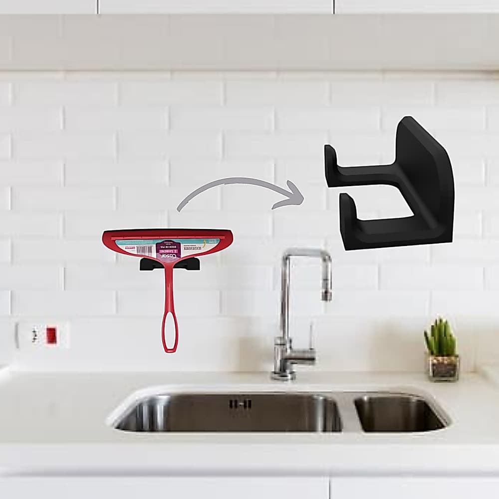 Suporte Organizador Para Rodo de Cozinha Pia Vidro Universal