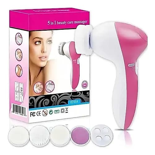Escova Facial Elétrica Esfoliante limpeza Massageadora 5/1 Portátil