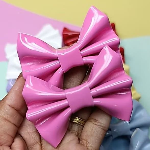 duplinha de laço gravatinha de lonita/parzinho de laço infantil/parzinho de cabelo bico de pato/par de laços infantil
