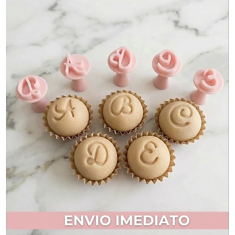 Letras Kit 26 Carimbos Alfabeto |Brigadeiros e Docinhos Decoração Doces | 3cm Altura | Festas e Confeitaria LUXO 🍪🎂