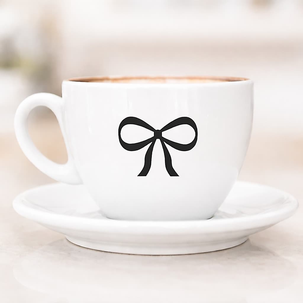Kit 30 Adesivos Laço Vinil Impermeável 3,5cm | Decoração Taça Copo Prato Xícara
