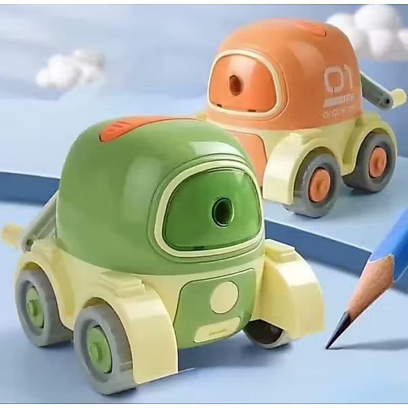 Apontador Escolar Manivela Em Formato de Carrinho – Infantil