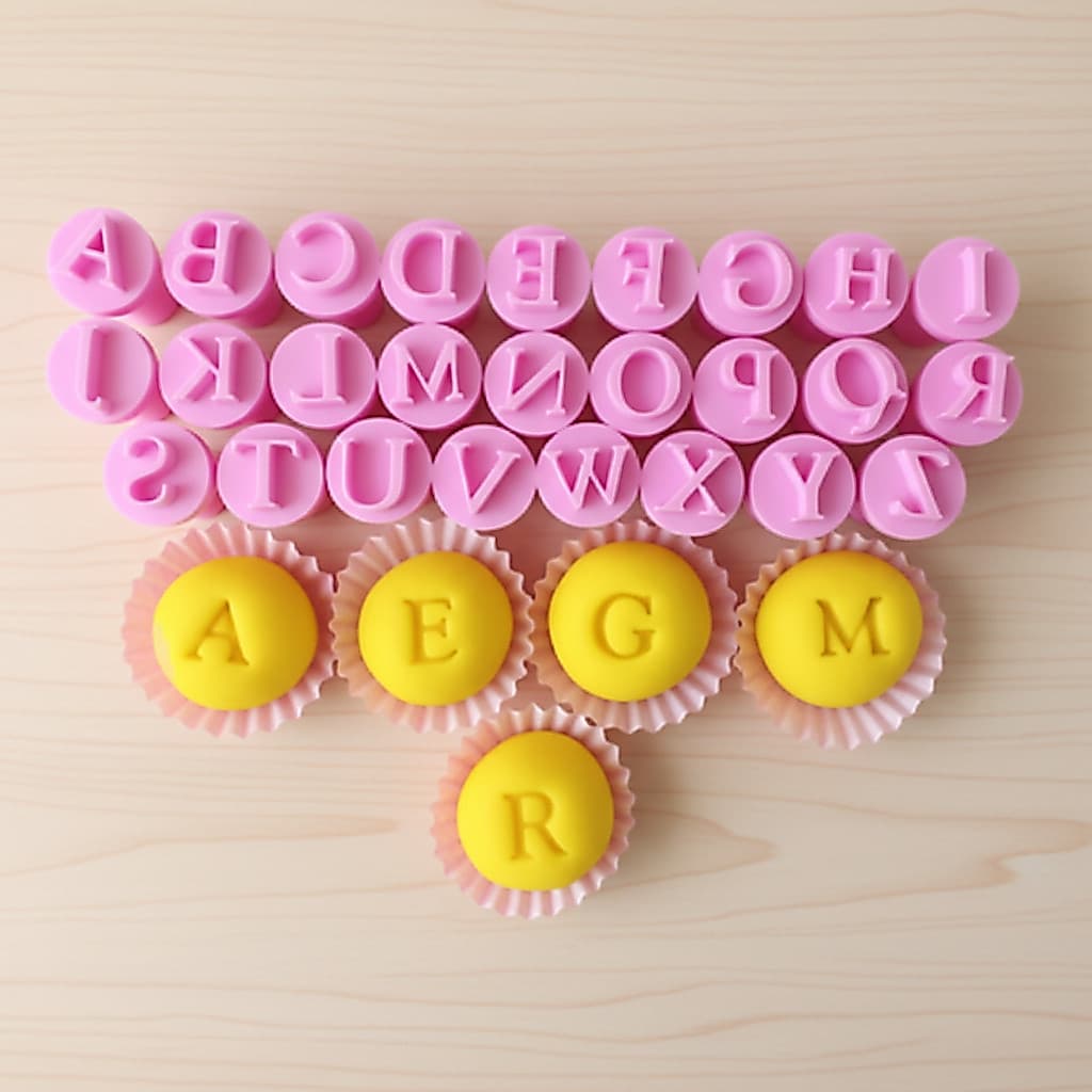 Carimbo para Doces e Brigadeiro | Kit Alfabeto MODELO 3