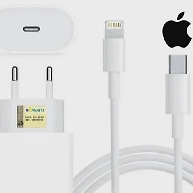 Carregador iPhone Original Turbo 20w iphone 7 8 9  11 12 12 13 14 Promax X  Xr Xs
