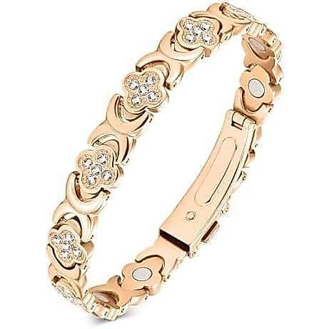 Pulseira Magnética Ultra Resistente Jecanori para Mulheres, Pulseira de Aço Titânio com Ímãs de 3500 Gauss, Presente Ide