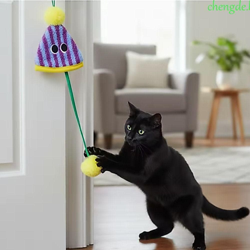 Brinquedo De Gato De Teto CHENGDEBR , Teaser De Balanço De Porta Suspensa Extensível Com Corda Elástica , Resistente À M