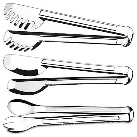Pegadores Multiuso Pegador Massa Macarrão Salada Cozinha INOX 28cm