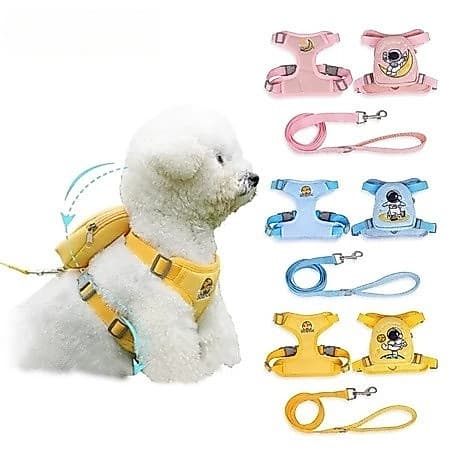 Peitoral Coleira Com Guia e Bolsa Removível Para Cachorro Pet Cães Pequenos E Médios Gato De Viagem REAL LIFE