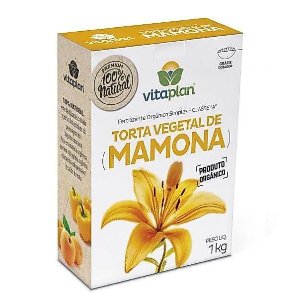 Torta de Mamona 1Kg Fertilizante Orgânico Simples Classe A Vitaplan