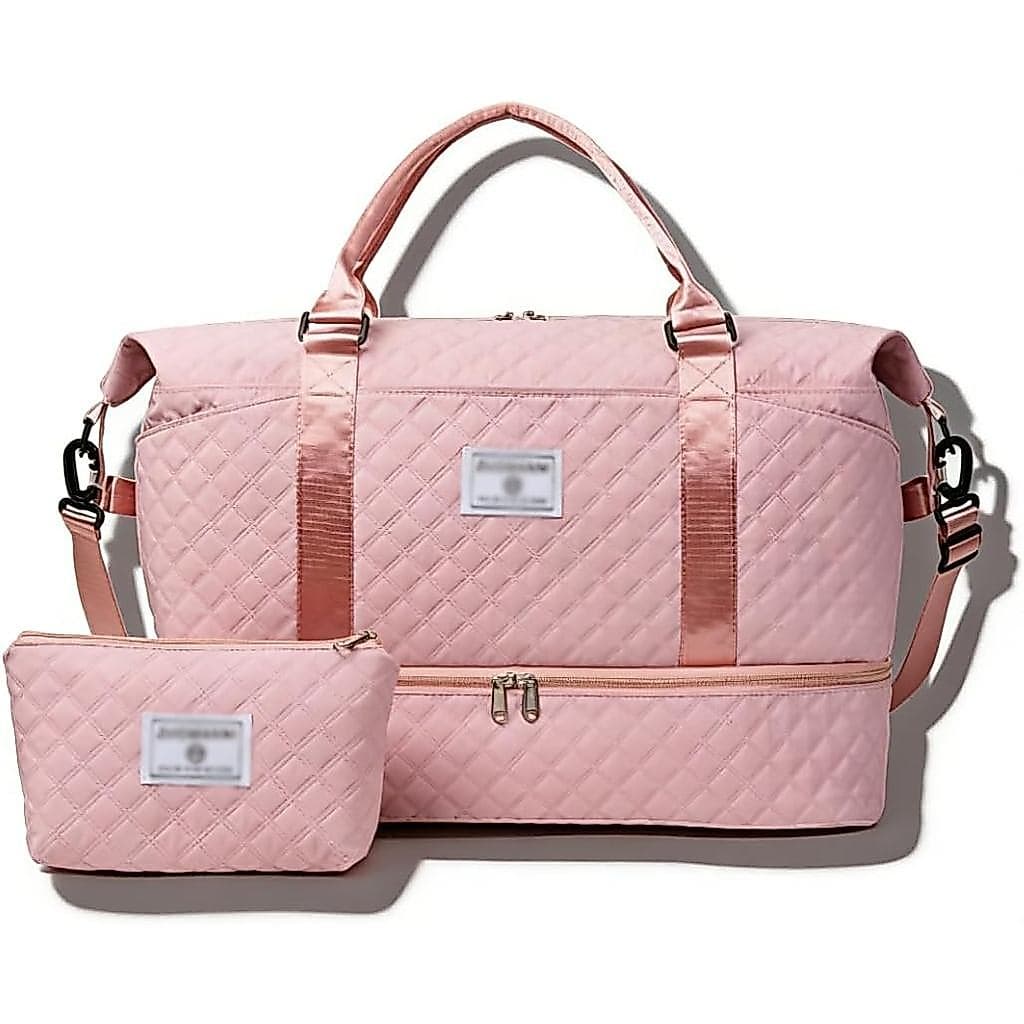 Conjunto de Bolsas de Viagem de Grande Capacidade, Bolsa de Fim de Semana com Compartimento para Sapatos, Bolsa de Mão p