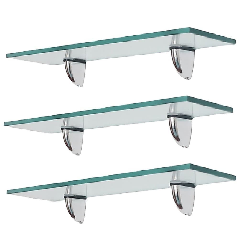 Prateleira de vidro para Banheiro 60x20 Bico Tucano Kit com 3 unidades