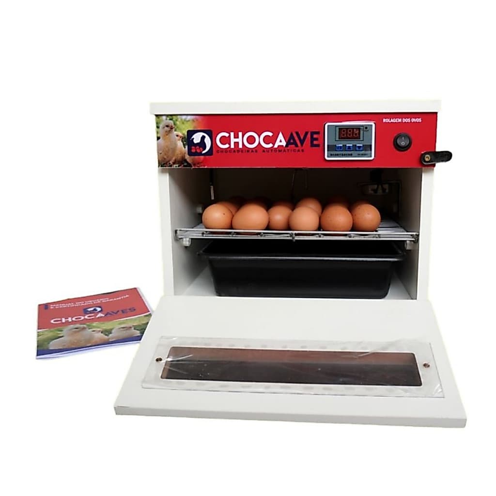 Chocadeira Incubadeira Bivolt 30 a 40 Ovos Rolagem E Viragem Automática Digital