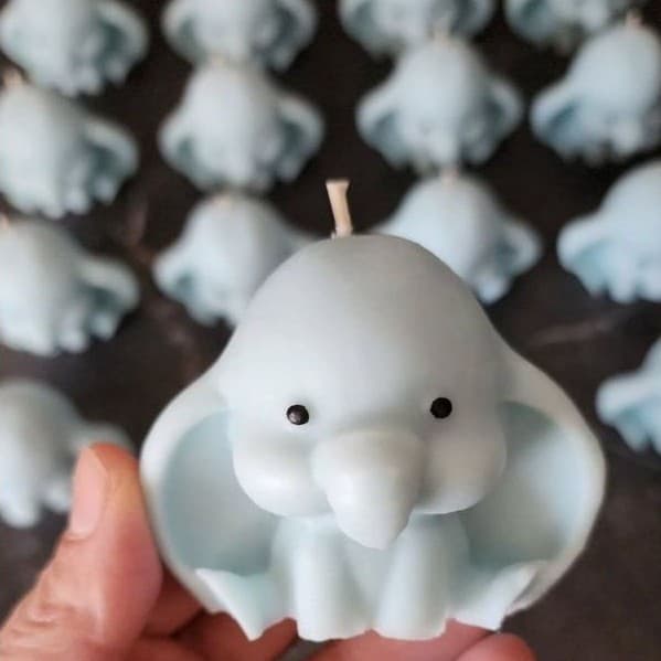 Vela Aromática Personalizada Elefantinho Dumbo, Lembrancinhas Chá de Bebê Chá Revelação Aniversários
