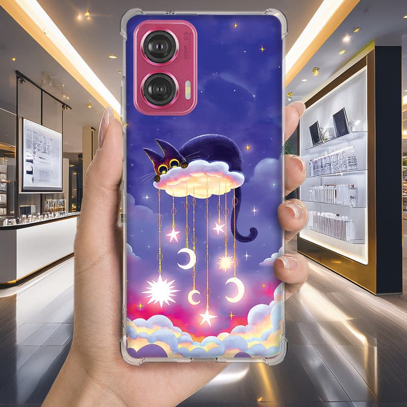 Capa Capinha MOTO EDGE 60 PRO 50 ULTRA 30 20 LITE G86 G84 G75 Anti-impacto Personalizada petz gato GATINHO (4160)