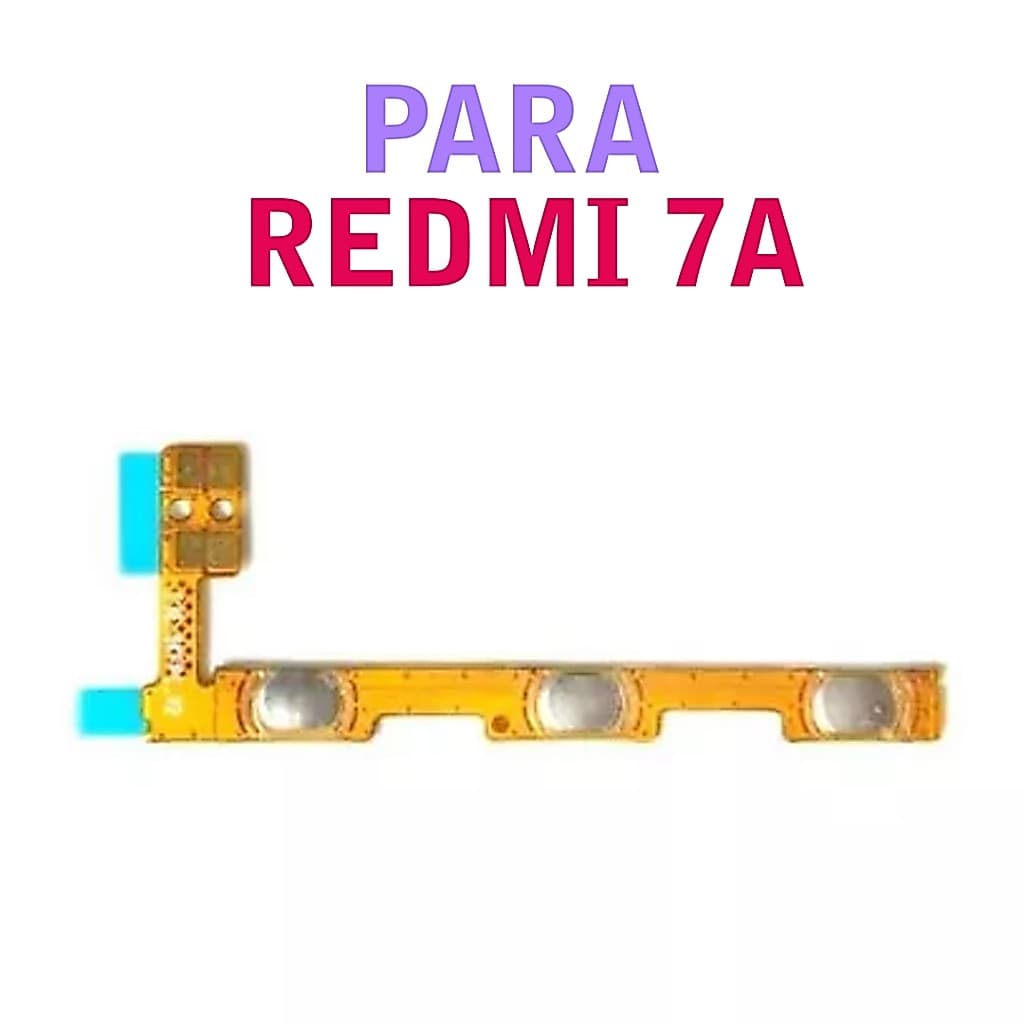 Cabo Flex de Botão Para Redmi 7a (Botão Interno de Volume e Power - Flat) Alta Qualidade