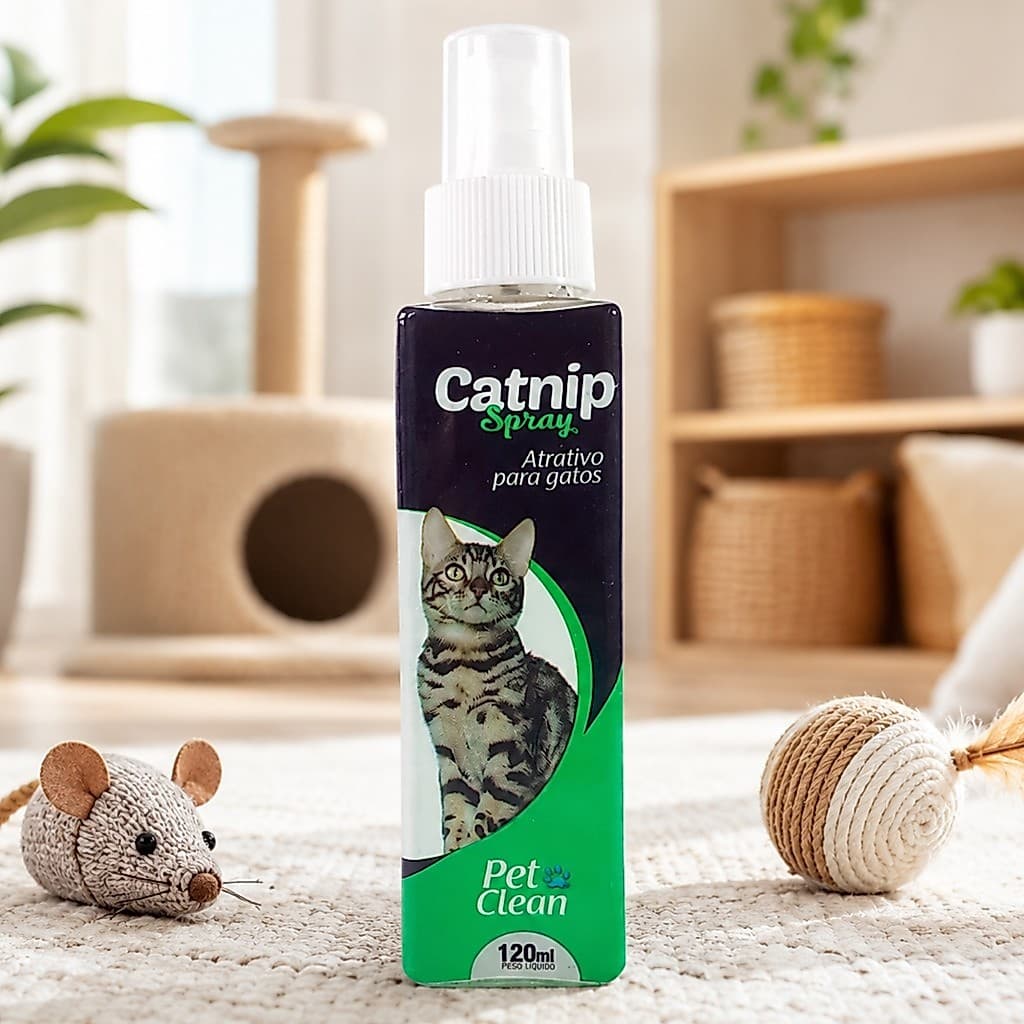 Spray Catnip 120ml Erva Gato Atrativo Natural Original Pet