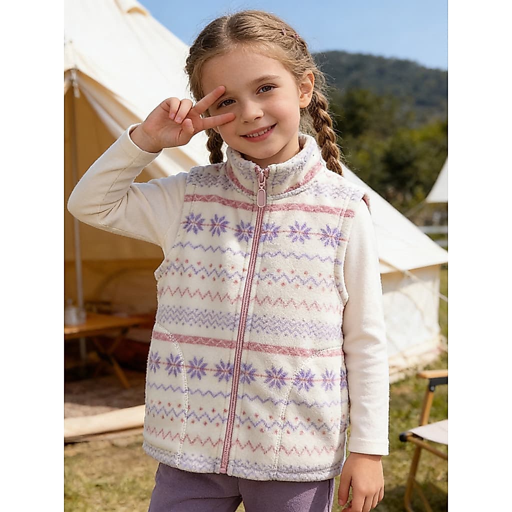 Yiduoduoduo primavera novo estilo Polar velo colete menina médio grande crianças outono velo quente moda colete menina b