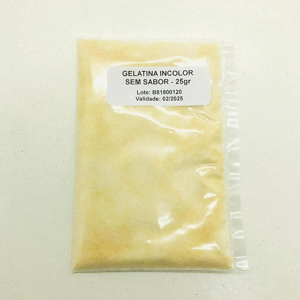 Gelatina Incolor Sem Sabor - 25g