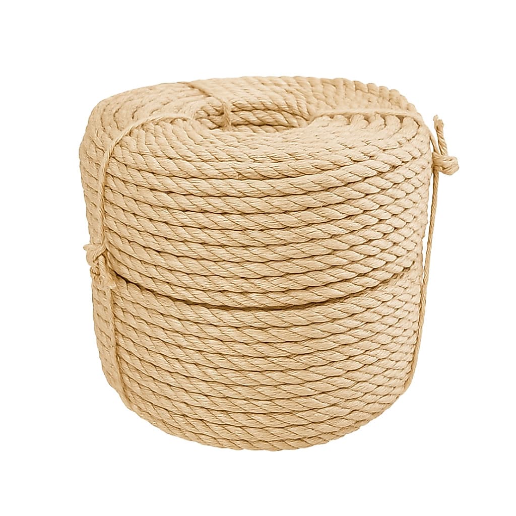 Corda Sisal 8mm 50 Metros Rasada Arranhador Gato Artesanatos Decoração