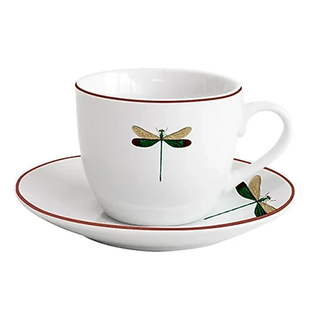 Xícara p/Café com Pires Porcelana Libelula 80ml L'Hermitage
