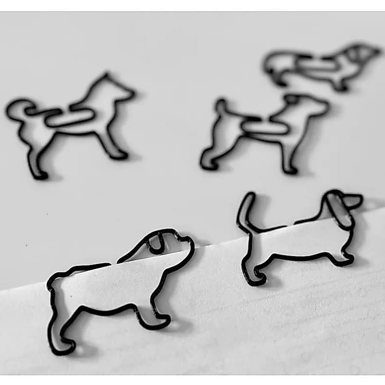 Kit com 6 Marcadores de Livro em Formato de Cachorros