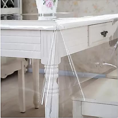 Toalha de Mesa Plástico 100% PVC Grossa 4 6 8 10 12 Lugares Transparente Cristal Impermeável Térmica