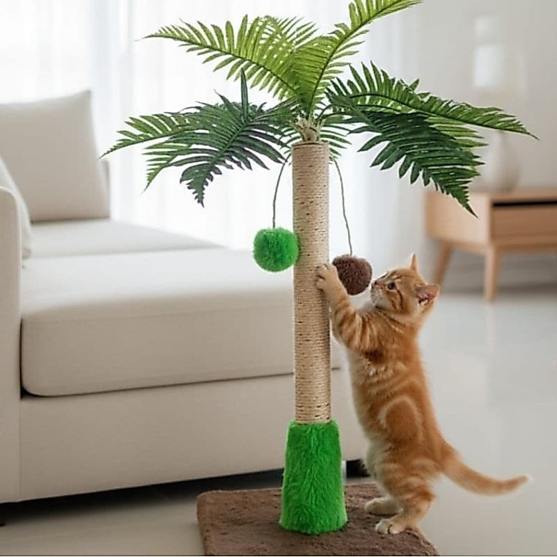 Brinquedos para gatos arranhador coqueiro.