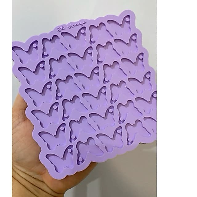 Molde Silicone Resina Borboleta  30 cavidades medida 2.5