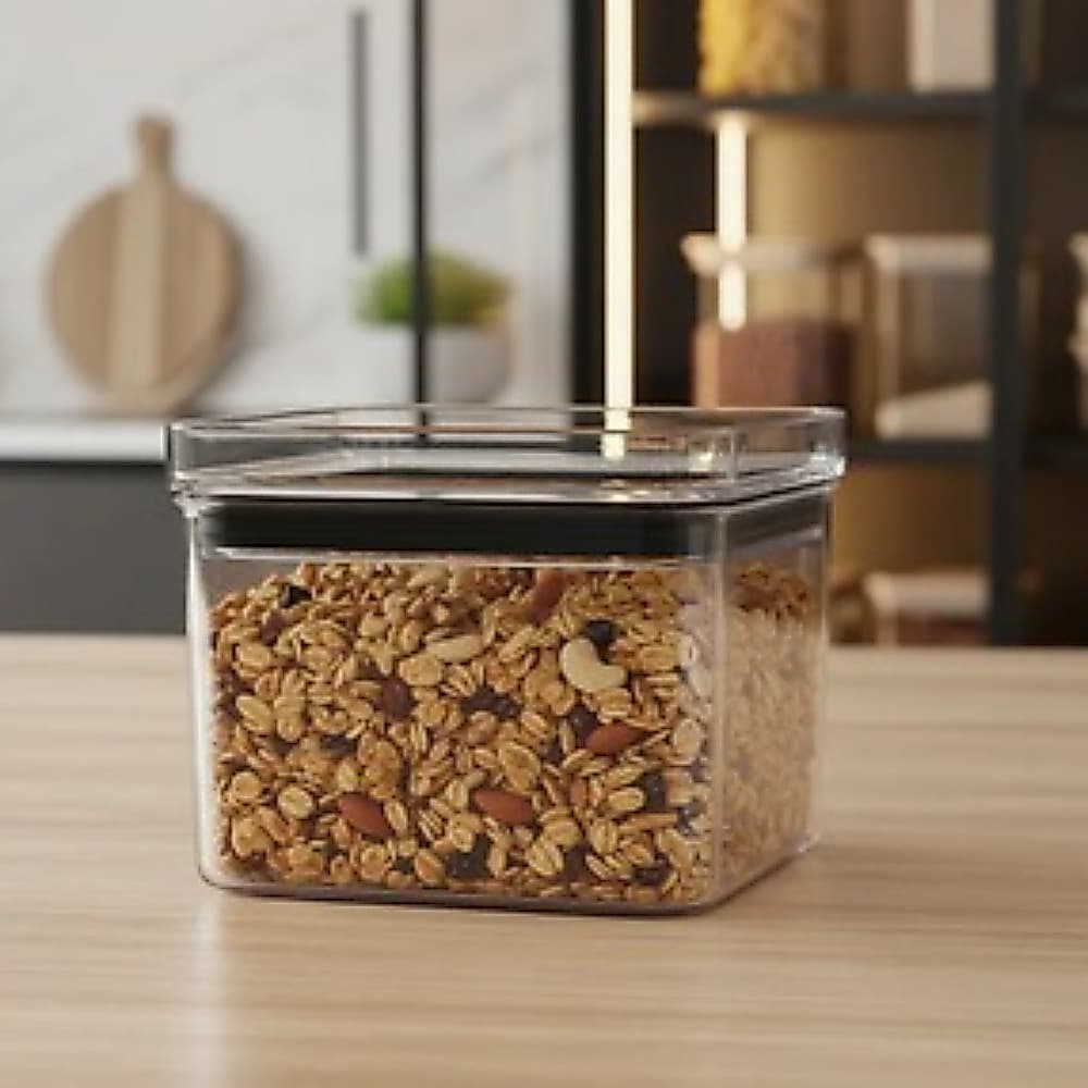 Pote Hermético 500ml Acrílico Transparente Pequeno Porta Amendoim Castanha Alimentos Vedação Forte