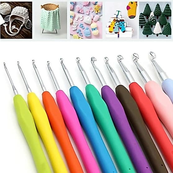 Agulha Soft Para Crochê Com Cabos Emborrachados - Ideal Para Artesanato e Amigurumi