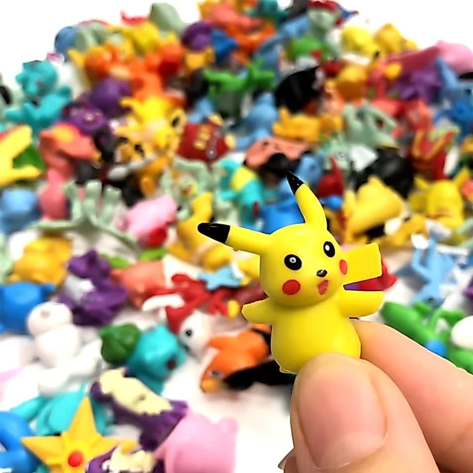 Miniaturas Pokémon em Plástico Durável e Seguro Sem Repetições Tamanho 2 e 3cm ou 4 e 6cm