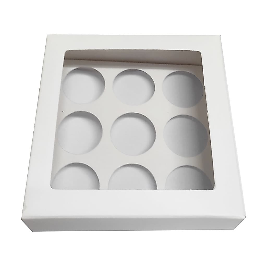 Caixa para 09 Doces 11,5x11,5x4,5 Com Berço Embalagem Com 10