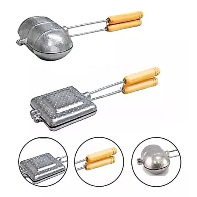 Kit 2 Sanduicheira Torradeira Baurutex Tostex Pão Forma Francês Aluminio