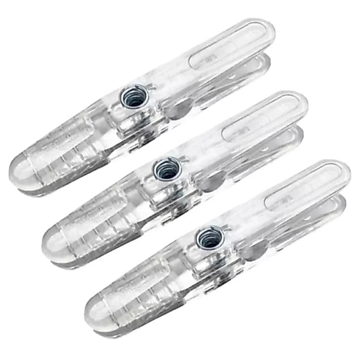 50 Presilhas Slim Acrílico Cristal transparente P/ Cabides