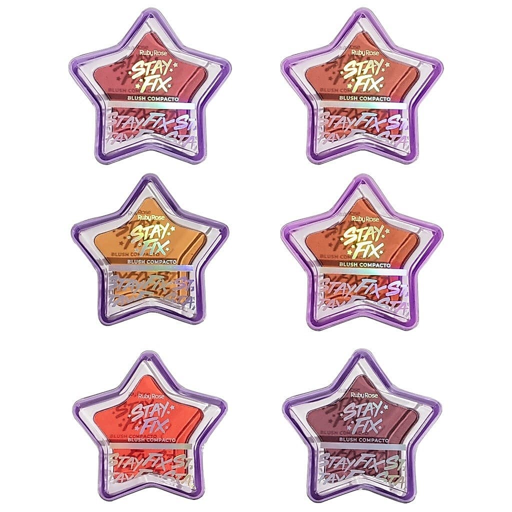 Blush Compacto Stay Fix HBF574 Estrela - Ruby Rose