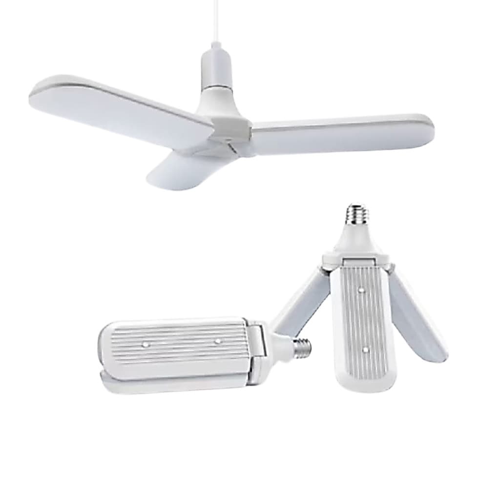 Luminária Led Bulbo 3 Pétalas 45w Folhas Dobrável Decorativa Bivolt 110V/220V Branco Frio 6500k