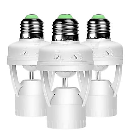 Sensor De Presença Com Fotocélula Para Lâmpada Soquete E27 Bivolt
