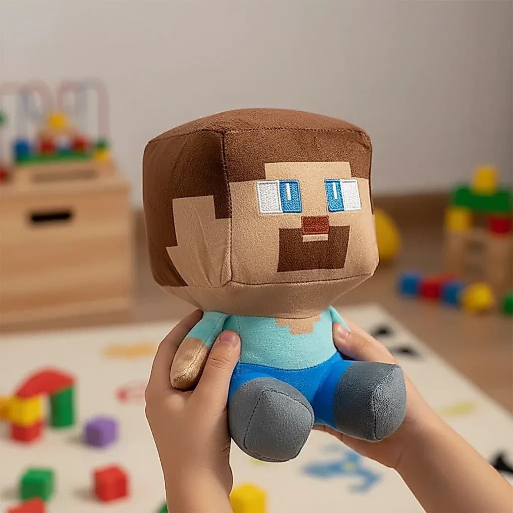 Boneco De Pelúcia Minecraft Creeper Zumbi Steve Enderman